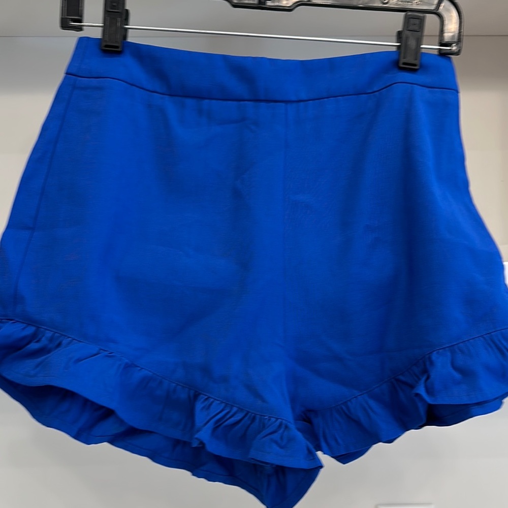 Idea Ditto small Blue Ruffle Hem Women's Shorts.  New